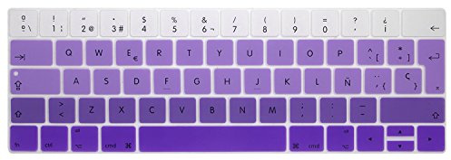 MMDW ESP Ombre Tastaturabdeckung für MacBook Pro 13 15 Zoll 2019 2018 2017 2016 mit Touch Bar & Touch ID Modell: A2159 A1989 A1706/A1990 A1707, europäische Version