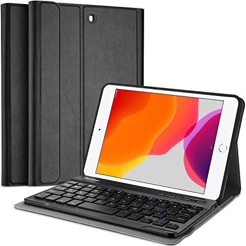 ProCase Keyboard Case for iPad Mini 1 2 3 4 5, Slim Lightweight Smart Cover with Magnetically Detachable Wireless Keyboard for iPad Mini All Generations –Black