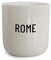 PLTY - Becher - Tasse ohne Henkel - Handglasiertes Weiß Porzellan - Hochwertiges Bone China - Lustige Tassen - Rome - Cities