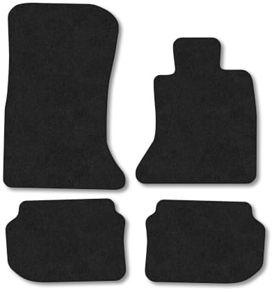 Compatible Car Mats BMW 5 Series [F10/F11] (2010-2013) Carpet Black | Black Edge Trim Tailored Fit Floor Mats Full Coverage Protection Accessories Easy Clean Anti Slip Made in the UK
