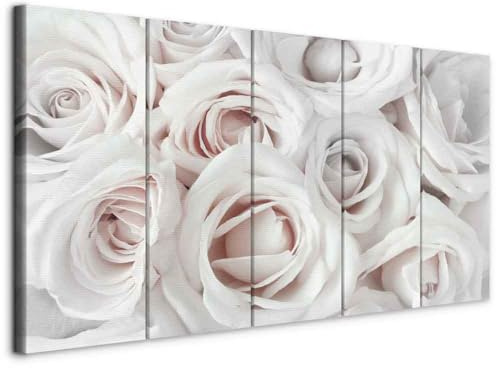 murando - Akustikbild Blumen Rose 5 tlg - Bilder Akustikschaum Schallschutz Wand Deko Kunst Akustikpaneele Wandpaneele Schalldämmung Wandbild Schallabsorber Akustikplatten Pflanzenmotiv b-B-0406-b-o