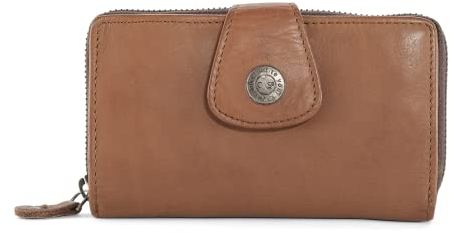 Cas8 Geldbörse Damen Molly, Portemonnaie mittel, Portmonee Leder, RFID-Schutz, Klassisch und kompakt, Damengeldbörsen für den Alltag, Business, Büro