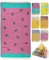 BEARFOOT XXL Strandtuch groß, Baumwolle Oeko-TEX®, 180x90cm, Handtuch Saunahandtuch Badetuch Hamamtuch, bunt, weich, leicht | Damen, Herren | Strand, Sauna (Watermelon-Red, 180x90cm)