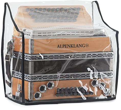 Alpenklang Cover für Steirische Harmonika Transparent - Schutzhülle für Steirische - Abmessungen (BxTxH): ca. 38 x 22 x 38 cm - aus PVC - Transparent