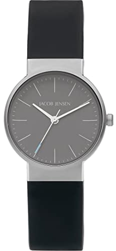 Jacob Jensen Damenuhr Titan Quarz Schwarz/Hellblau 192
