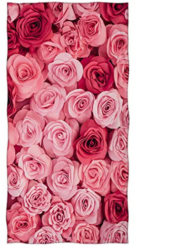 Violetpos Badetuch Rosa Rosen Blumen 70 cm x 140 cm Strandtuch