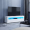 SUNXURY TV Schrank mit LED-Leuchten Lowboard Hochglanz Fernsehschrank Fernsehtisch Sideboard TV Möbel Tisch Board mit Schubladen Holz 155 x 40 x 45 cm