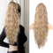 Flufymooz Ponytail Extension Pferdeschwanzverlängerung, 66 cm Pferdeschwanz mit Kordelzug Haarverlängerungen, Lockiger Pferdeschwanz Synthetisches Haarteil für Damen (Dunkles Aschblond)