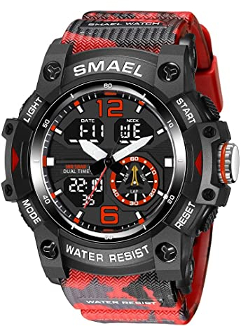 aswan watch Montre Digitale Homme avec Chronomètre, Eclairage, Alarme, Calendrier-Montres Sport avec Bracelet en Silicone