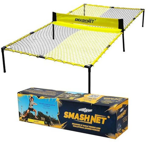 Outdoor Family Backyard Game Set for Adults and Kids Portable Hybrid Volleyball and Table Tennis Net Easy Quick Assembly Durable Sport Equipment for Beach Parks Tailgates Lawn & Backyard Play