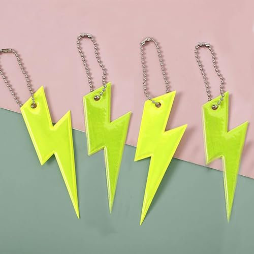 GoldRock 10 Stück Reflektoren Anhänger Kinder, Sicherheits Reflektor Anhänger, Blitz Schlüsselanhänger Kinder Erwachsene, Reflektoren Schulranzen, Reflektoren Kinderfahrrad für Rucksack Gehen Laufen