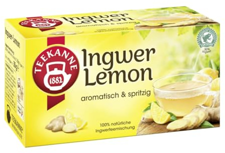 28 STÜCK X Teekanne Ingwer-Lemon Tee Kräutertee 20 x 1,75 g