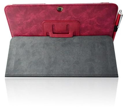 INSOLKIDON Compatibile con Samsung Galaxy Tab 2 10.1 inch Tablet (GT-P5100/P5110/P5113) Tablet Custodia protettiva in pelle Cover con Funzione di Supporto, Auto Svegliati/Sonno (Rosso)