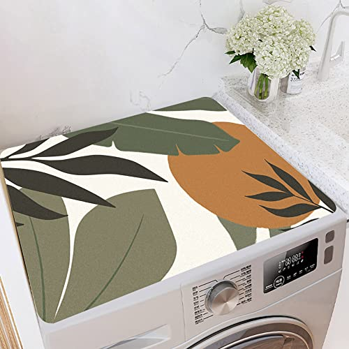 QHanky Housse de Réfrigérateur 65 * 90cm,Housse de Protection Diatomite Tapis de Bainpour Réfrigérateur Couvercle Anti-poussière Polyvalent Housse de Machine à Laver pour Réfrigérateur Lave-Linge