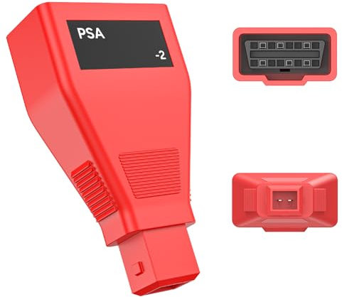 Autel Original PSA 2 Poliger (Männlicher) OBD auf 16 Poliger (Weiblicher) OBD2 Adapter für Peugeot Citroen DS Vauxhall DLC Stecker, Funktioniert mit MaxiSYS MS906/MS908