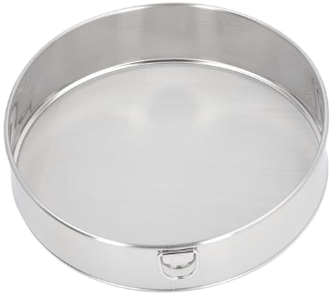 Flour Sifter, Stainless Steel Fine Mesh Strainers Flour Sieve Sifter for Baking Sieve Fine Mesh Stainless Steel 80 Mesh Round Sifter for Baking Cake Bread