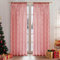 MRTREES tenda natalizia Tende rosse per il soggiorno Tende per la camera da letto Tende semitrasparenti dorate con motivi natalizi 225x140 (H×L) Set di 2 Adatto alla camera dei bambini