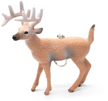 Miniblings Hirsch Schlüsselanhänger Tier Reh Waldtier Wildtier Geweih - Handmade Modeschmuck I Anhänger Schlüsselring Schlüsselband Keyring