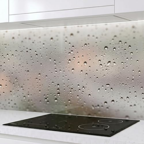 Rodnik Küchenrückwand robuste ABS-Kunststoff Platte Monolith in Deluxe Qualität, Direktdruck. MOTIVAUSWAHL (Verregnete Stadt, 60x200 cm)