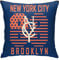 Kissenhülle 45X45cm New York, Brooklyn Zierkissen Reißverschluss Kissenbezüge Quadrat Zierkissenhülle Für Sofa, Garten, Cafe