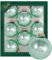 Krebs Glas Lauscha - Weihnachtsdekoration/Christbaumschmuck aus Glas - Unifarbende Kugeln Meeresschaum-Glanz - Menge: 8 Stück - Farbe: Hellgrün - Größe: ca. 7 cm