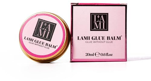 Lami Glue Balm Peach, Wimpernlamierungsprodukt, Glue without glue, mit Argan-, Jojoba- und Avocadoöl, 20 ml