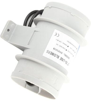 3 Inch Inline Duct Fan, 12V Inline Blower, Low Power Consumption, Compact, High Airflow, Quiet for Ducting