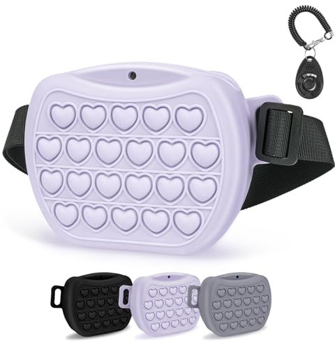 Adiwo Sacchetti per Cani e dolcetti per addestramento di Animali Domestici, Borsa per addestramento per Cani, clicker, Sacchetto per addestramento del Cane, Sigillo Magnetico, Silicone (Viola)