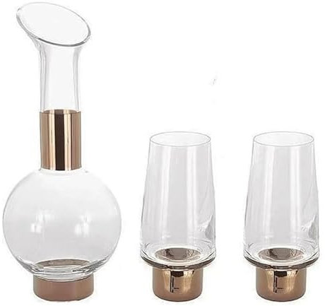 LTFCFZQ Decanter per Vino, Set di Decanter in Vetro Creativo, Set da Vino Tazza d'Acqua Bicchiere da Vino Decorazione di Ornamenti per Sala espositiva, Aeratore per Vino Aeratore per Vino