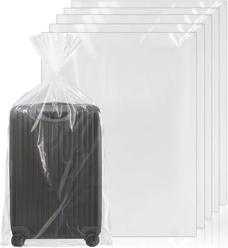 5PCS Extra Large Clear Plastic Storage Bags, Suitcase Storage Bags Waterproof 40x60 Inches Heavy Duty Plastic Bag for Packaging Chairs Luggage Furniture Plush Toys