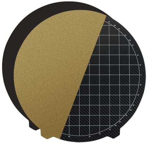 Inkoby Runde 3D-Drucker-Bauplatte 265mm PEI-Faser-Federstahlplatte für QQS QQS-PRO-Plattform 3D-Drucker-Teile