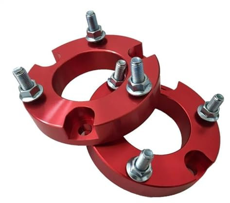 Wheel Spacers Glut Für Toyota Für Hilux Für Revo Vorne und Hinten Lift Kit Maschine Dual Schäkel Komfort G Schäkel 1 -2“ blau Rack1 Paar Spurplatten Spurverbreiterung(25mm)