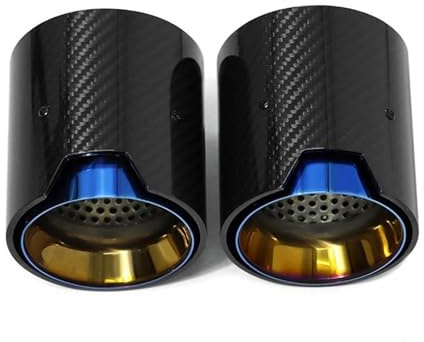 2 Stück Direktstecker-Auspuffblenden Für 3er G20 G21 330i M-Performance Style Carbon-Auspuffblenden Auto-Modifikationszubehör(Blau)