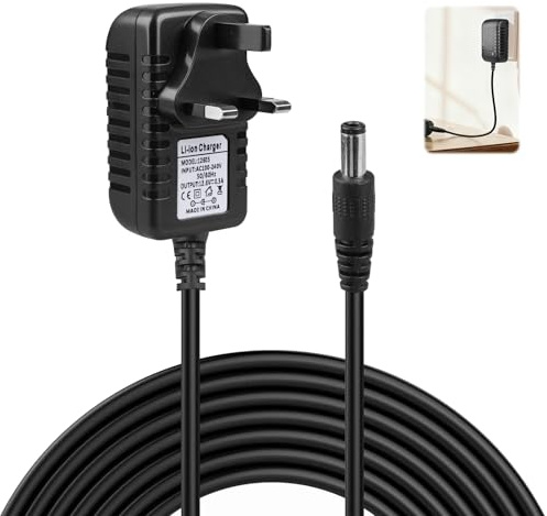 12.6V 0.5A Massage Gun Charger Adapter, AC to DC Power Supply Adapter | Replacement Charging Cable for LED Strip Lights Wireless Router Speakers CCTV Monitor Air Purifie