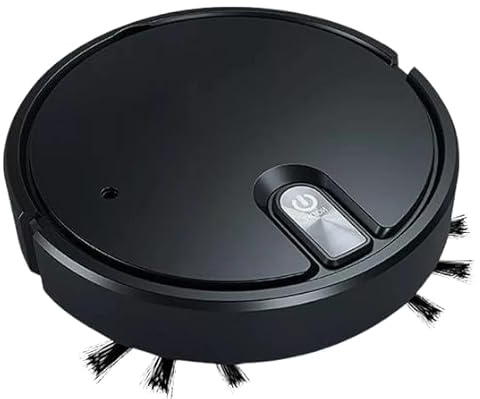 Smart Robot Vacuum Cleaner and Mop with Humidifier Spray Function, Quiet 60 Min Runtime Automatic Sweeper, 1800Pa Suction for Pet Hair Hard Floor & Carpet (Black)