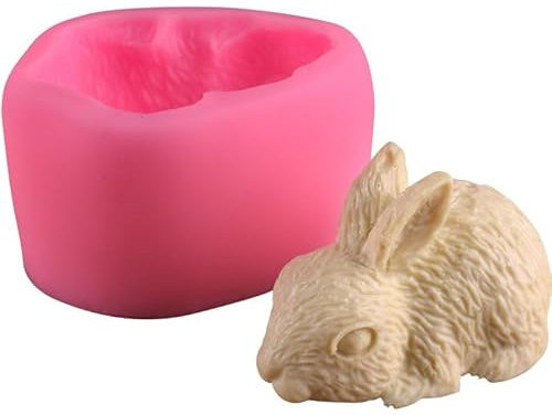 Osterhase Silikon Form, Hase Kuchenform Ostern Eier Silikonform Kerzenformen Blätter 3D Fondant Silikonform Monstera Kuchenform für DIY Dekoration Niedlichen Häsche