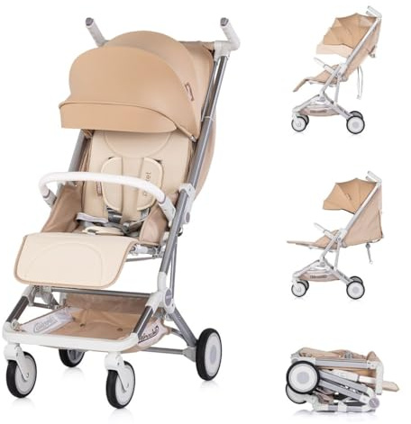 Chipolino Kinderwagen Buggy Pocket klappbar Korb Frontbügel Sonnendach bis 22 kg beige