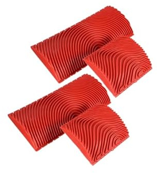 Set 4 Pezzi Spatole Effetto Legno in Gomma – Strumenti per Venature Legno Decorative fai da te per Pareti, Porte, Pavimenti e Mobili