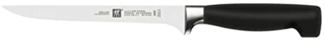 ZWILLING Cuchillo de filetear, Longitud de la hoja: 18 cm, Hoja estrecha, Mango especial de acero inoxidable/plástico, Vier Sterne