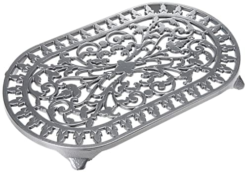 ICD VCW315GR Large Oval Trivet Graphite, Cast Iron