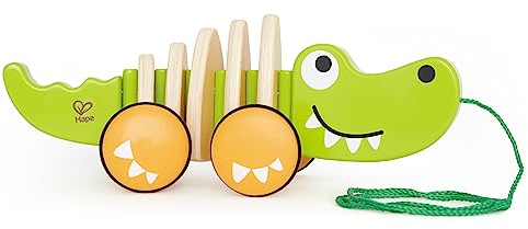 Hape Nachziehspielzeug Krokodil Croc aus Holz, ab 12 Monaten