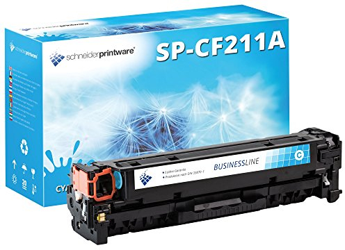 schneiderprintware Toner | 35 Prozent mehr Seiten | kompatibel für HP CF211A,131X, 131A Toner Cyan für Laserjet Pro 200 Color M251N, M251NW, M276N, M276NW