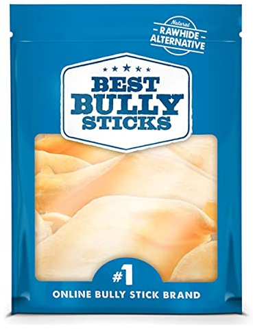 Best Bully Sticks Thick-Cut Cow Ears for Dogs - 12 Count (Pack of 1) - Natural, Free-Range Grass-Fed, Single Ingredient, High Protein, Easily Digestible, Great for Various Breeds