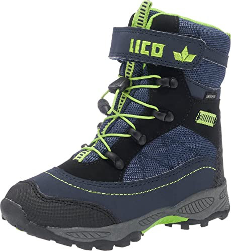 Lico Sundsvall Vs, Stivali da Neve, Blu (Marine/Schwarz/Lemon Marine/Schwarz/Lemon), 33 EU