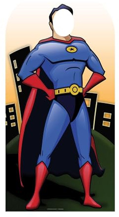 Star Cutouts Cut Out of Superhero Stand- in