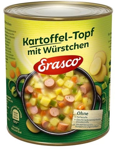 Erasco Kartoffel-Topf mit Würstchen, 3er Pack (3 x 800 g Dose)