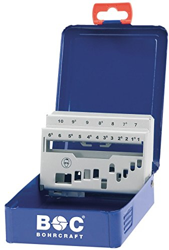 Bohrcraft Metalldose leer Nr. 00801520019 M 10 19 Mulden für 388 HSS Bohrer dunkelblau