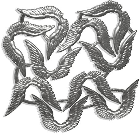 Engelsflügel, 7 x 4,5 cm, silber, 10 Stück auf Blatt, aus geprägtem Papier