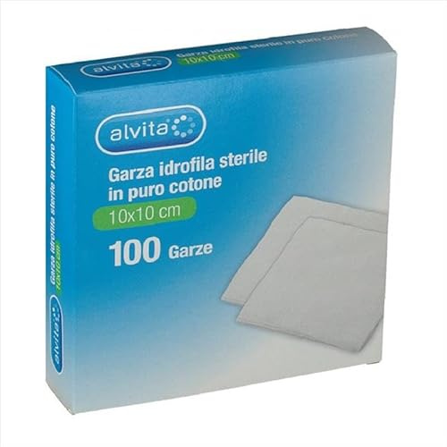 Alvita Garza Idrofila 10x10cm, 100 Pezzi