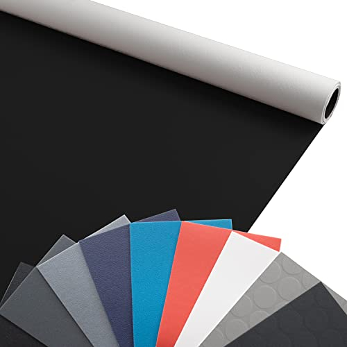 Primaflor PVC Bodenbelag Meterware - EXPOTOP, Uni Schwarz, Messeboden, Vinyl-Boden für Küche, Wohn- und Badezimmer, Auslegware, Anti-Rutsch, Nicht Reflektierende Oberfläche, MUSTERSTÜCK